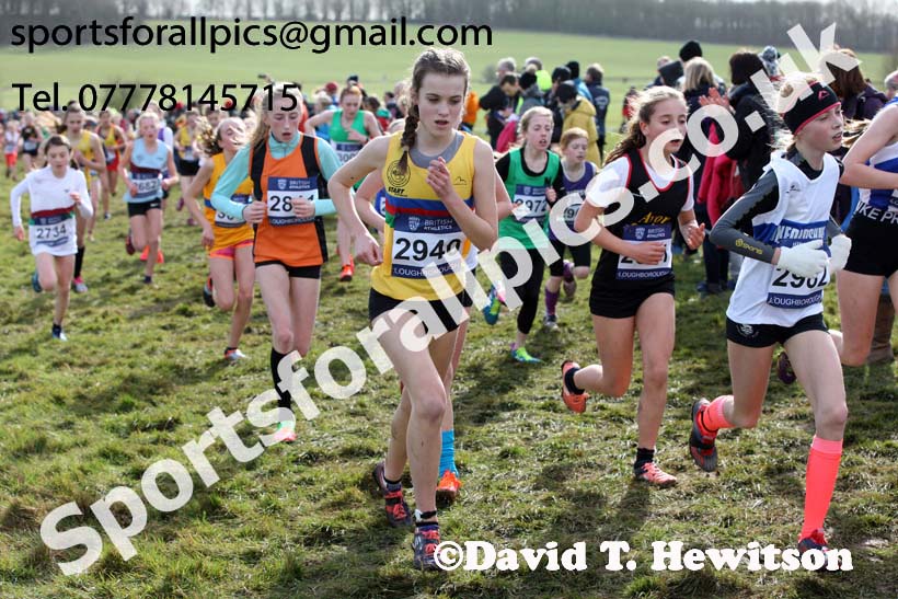 Girls under-13s 2019 British Athletics Inter Counties Cross Country, Prestwood Hall, Loughborough. Photo:  David T. Hewitson/Sports for All Pics